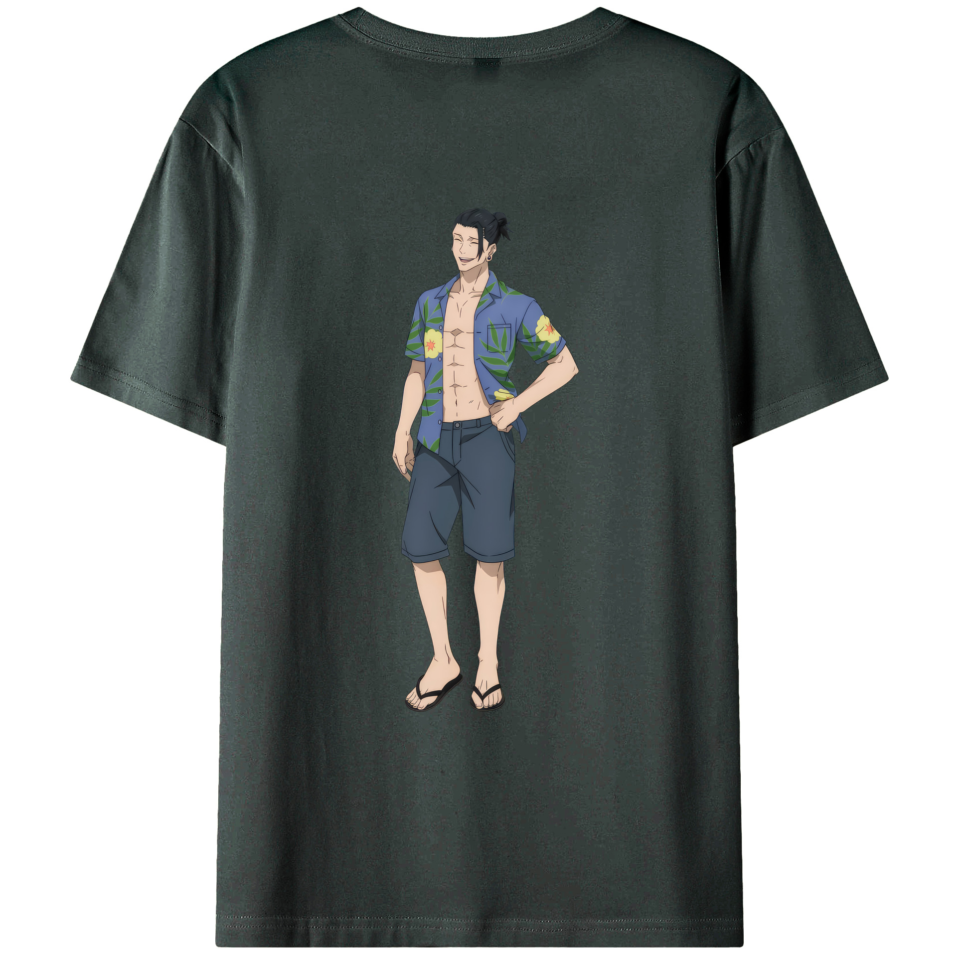 （画像用） 呪術廻戦 Jujutsu Kaisen 綿100％ メンズ半袖Tシャツ（バックプリント） 通気性